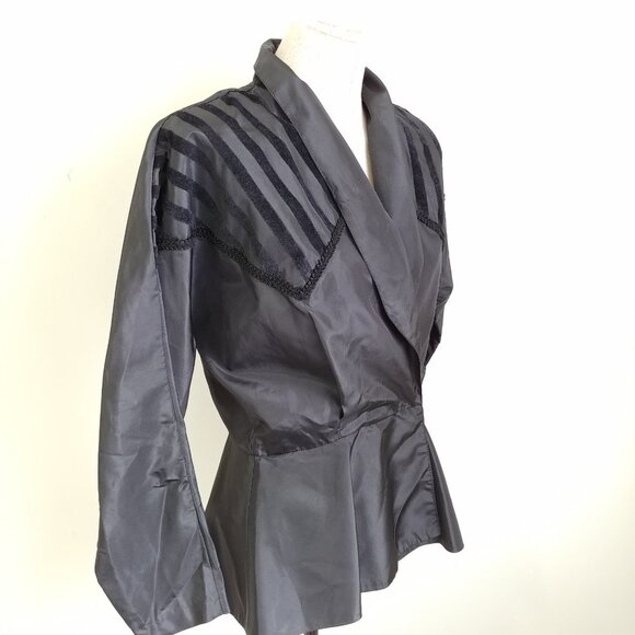 1980s gothic theatrical jacket, Wednesday Addams business blazer - Picture 5 of 11